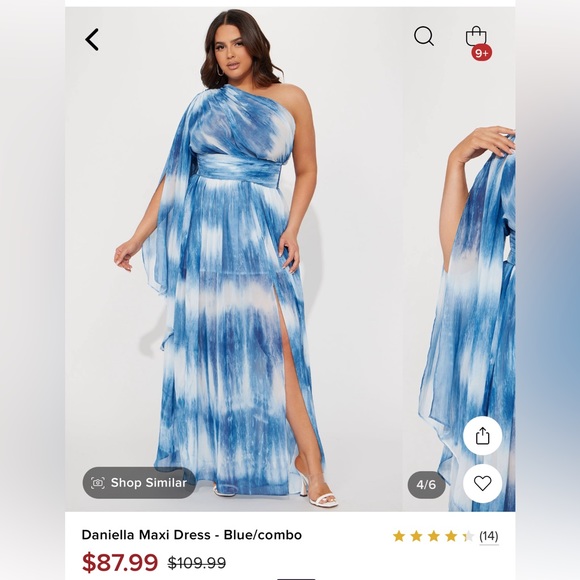 Blue Ombré Maxi Dress - Picture 2 of 8